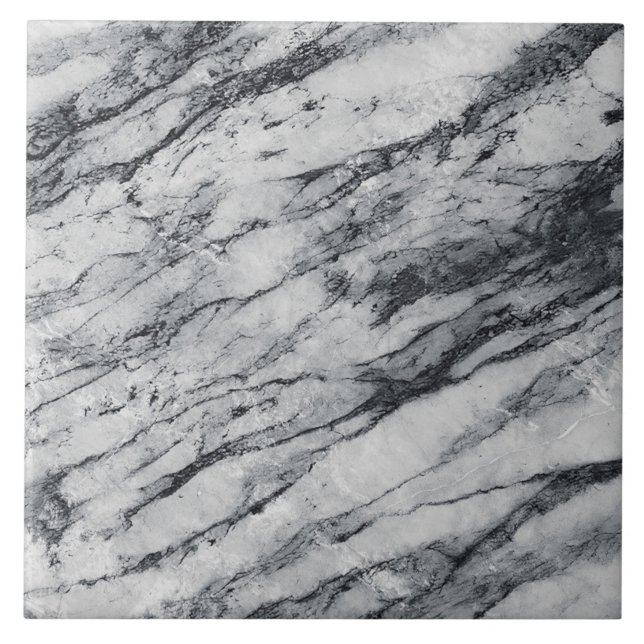 Modernes & elegantes, schlichtes Marmordesign Grau Fliese (Vorderseite)