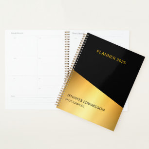 Modernes, elegantes Schwarz-Gold-beruflich Planer