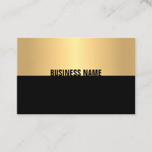 Modernes, elegantes Schwarz-Gold-Template Beruflic Visitenkarte