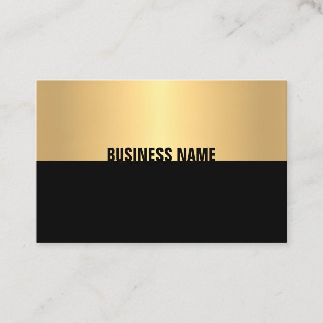 Modernes, elegantes Schwarz-Gold-Template Beruflic Visitenkarte (Vorderseite)