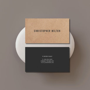 Modernes, elegantes, Schwarz-weiß-DRUCKBAR-Papier Visitenkarte