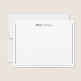 Modernes Elegantes Schwarz-weiß Mitteilungskarte