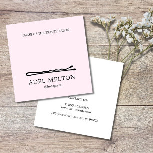 Modernes elegantes Schwarz-weißes Button Salon Treuekarte