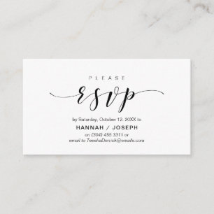 Modernes Elegantes, Schwarzes Script, UAWG respons Begleitkarte