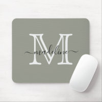 Modernes, elegantes Script Evergreen Fog Monogram