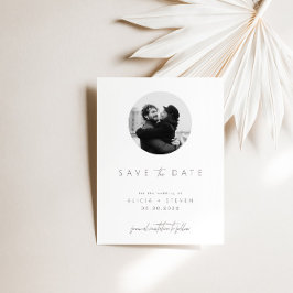Modernes, elegantes Script-Foto Save the Date