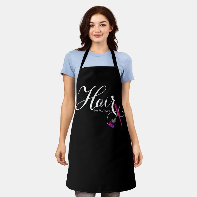 Modernes, elegantes Script Hair von Ihnen Schürze (Getragen)