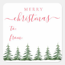 Modernes & elegantes Script Pine Trees Weihnachtsg