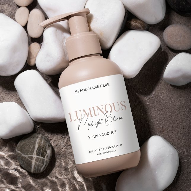 Modernes, elegantes Script Skincare Packaging Labe Quadratischer Aufkleber (Von Creator hochgeladen)