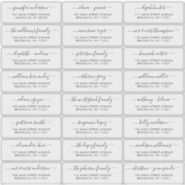 Modernes, elegantes Script-Wedding Guest-Adresseti Aufkleber