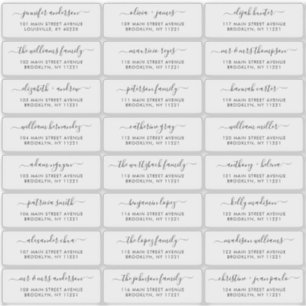 Modernes, elegantes Script-Wedding Guest-Adresseti Aufkleber