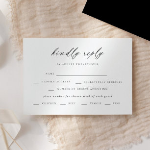 Modernes, elegantes Script-Wedding-RSVP Einladung