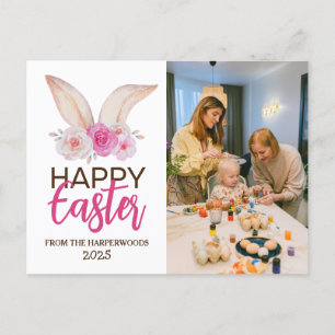 Modernes Elegantes Segeln Happy Oaster Family Foto Feiertagspostkarte