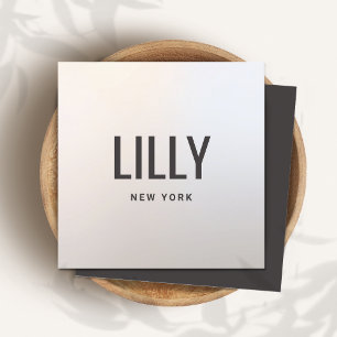 Modernes Elegantes Silver Gray Quadratische Visitenkarte