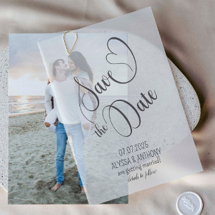 Modernes, elegantes Skript Save the Date
