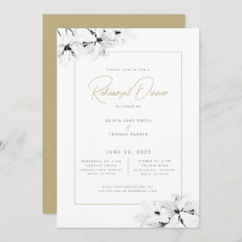 Modernes Elegantes Spring Magnolias Probe Dinner Einladung