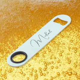 Modernes Elegantes stilvolles Trendy Monogram Aqua Speed Flaschenöffner