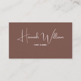 Modernes Elegantes Tessin Terracotta Minimalistisc Visitenkarte