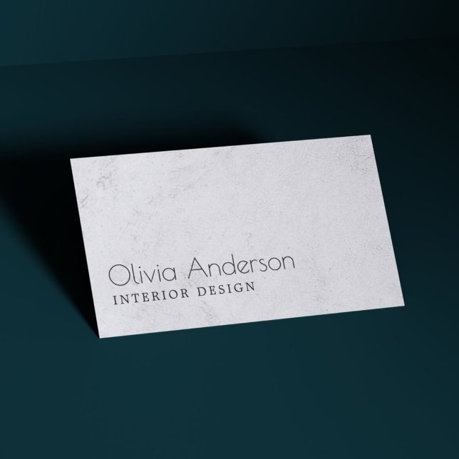 Modernes elegantes Textur Grau Interieur Design Visitenkarte (Von Creator hochgeladen)