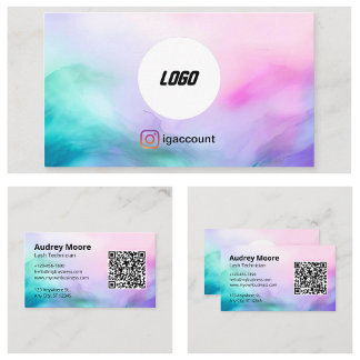 Modernes Elegantes Trendy Eyelash Beauty Salon Visitenkarte