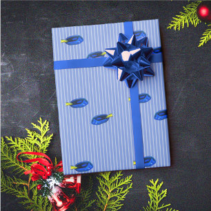 Modernes elegantes tropisches Fischmuster Geschenkpapier
