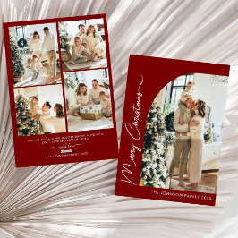 Modernes elegantes Typografie-Foto Frohe Weihnacht Feiertagskarte