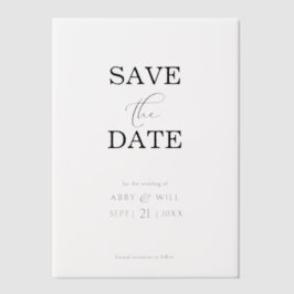 Modernes, elegantes Typografie Save the Date Overl