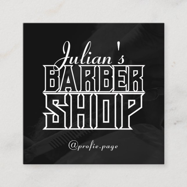 Modernes, elegantes und elegantes quadratische visitenkarte (Vorderseite)