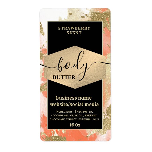 Modernes, elegantes Wasserfarbskriptorkennzeichen (Vorne)