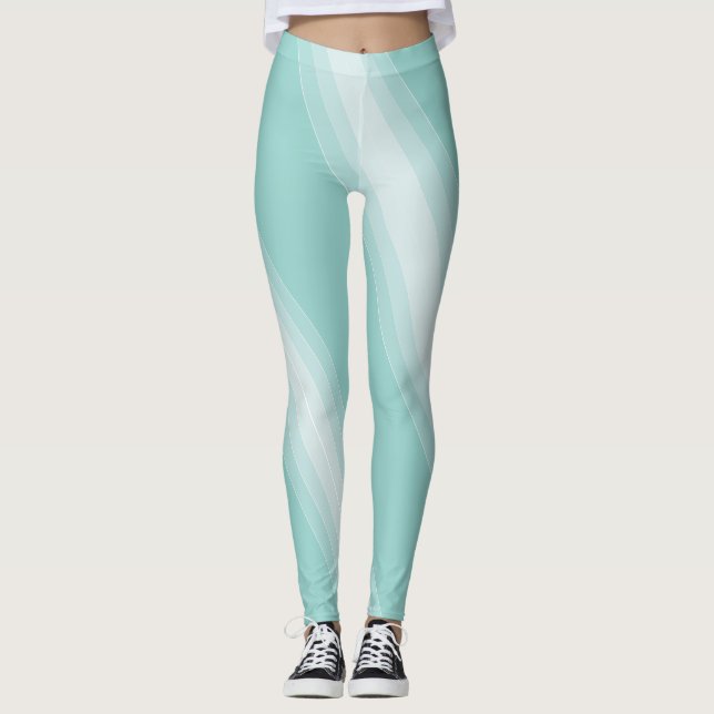 Modernes elegantes, weißes Design Leggings (Vorderseite)