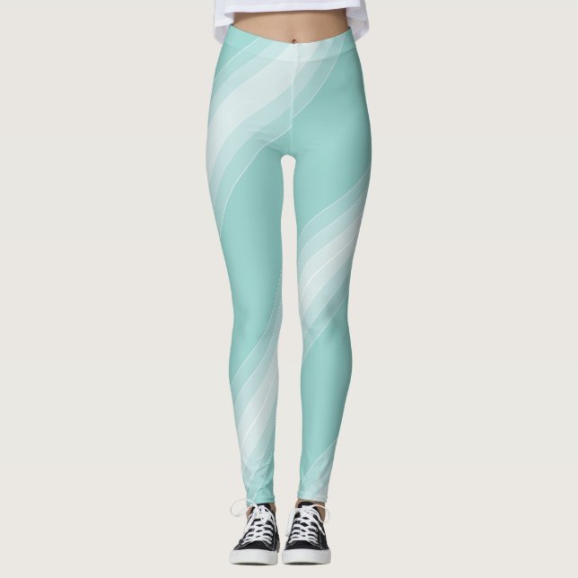 Modernes, elegantes, weißes Design Leggings (Vorderseite)