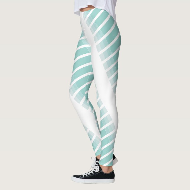 Modernes, elegantes, weißes Design Leggings (Links)