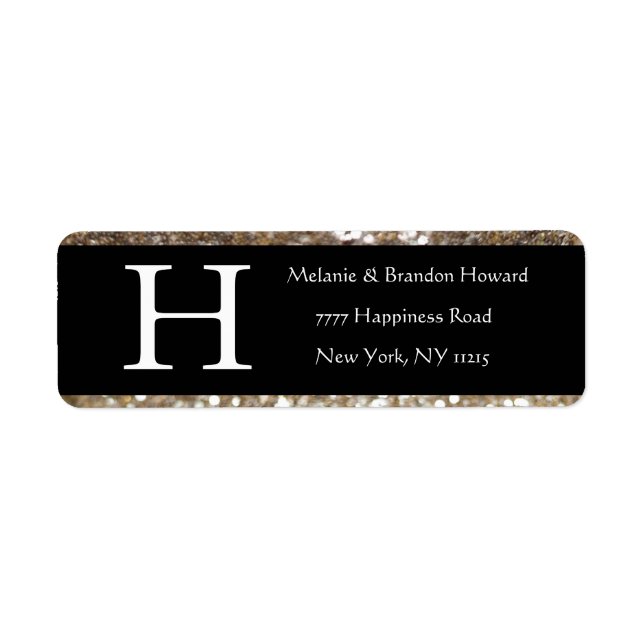 Modernes, elegantes White Black Gold Monogram (Vorne)