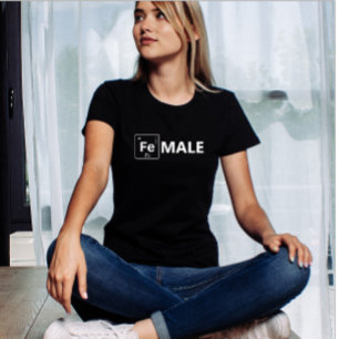 Modernes Element Eisen Fe Periodensystem Weiße S T-Shirt