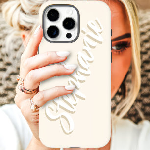 Modernes Elfenbein-Minimal-Script-Name Case-Mate i iPhone 16 Pro Max Hülle