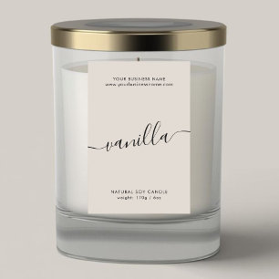 Modernes Elfenbein-Schriftzeichen Lebensmitteletikett