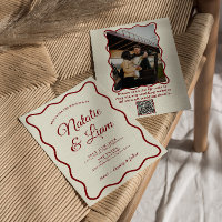 Modernes Elfenbeinkühnes Retro Funky Foto Einzigar