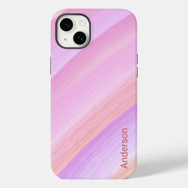 Modernes Eligant Retro Line Monogramm Case-Mate iPhone Hülle (Rückseite)