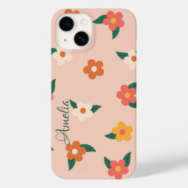 Modernes Eligant Retro Line Monogramm Case-Mate iPhone 14 Hülle