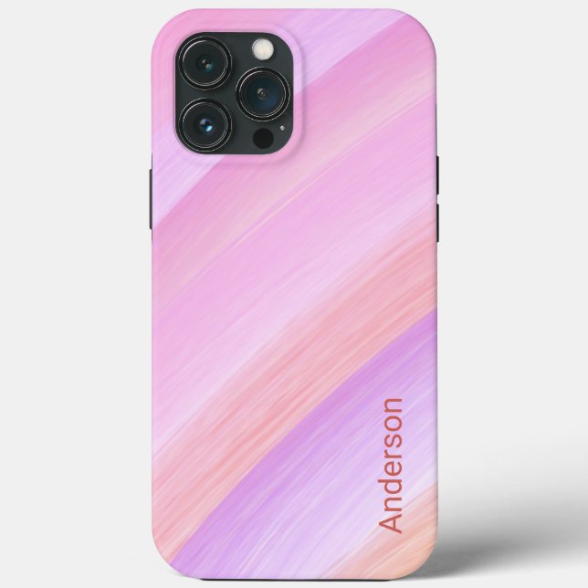 Modernes Eligant Retro Line Monogramm Case-Mate iPhone Hülle (Rückseite)