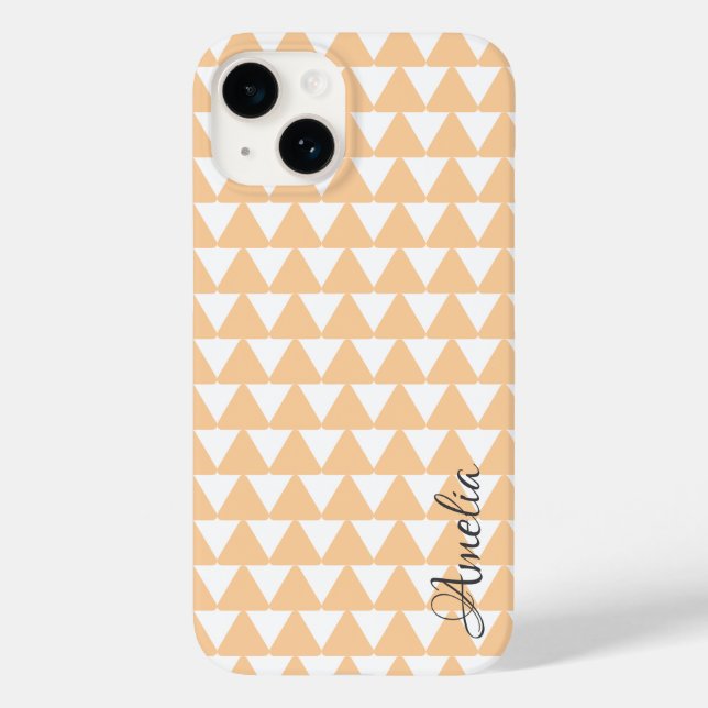 Modernes Eligant Retro Line Monogramm Case-Mate iPhone Hülle (Rückseite)