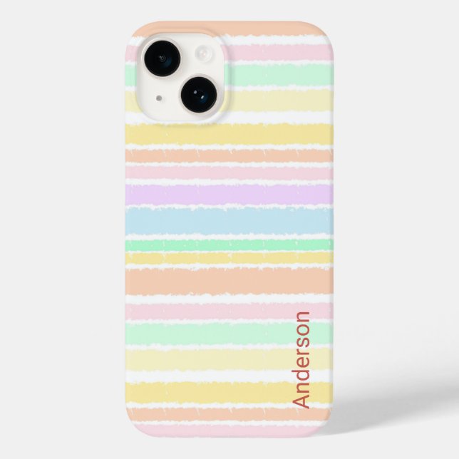 Modernes Eligant Retro Line Monogramm Case-Mate iPhone Hülle (Rückseite)