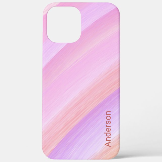 Modernes Eligant Retro Line Monogramm Case-Mate iPhone Hülle (Rückseite)