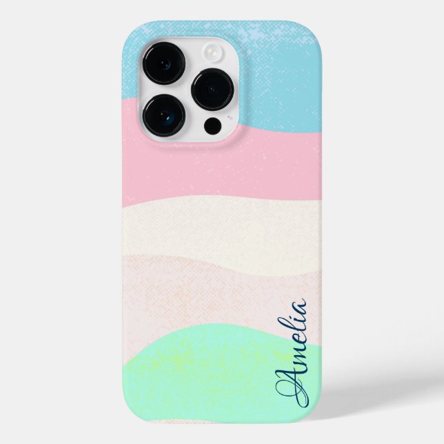 Modernes Eligant Retro Line Monogramm Case-Mate iPhone Hülle (Rückseite)