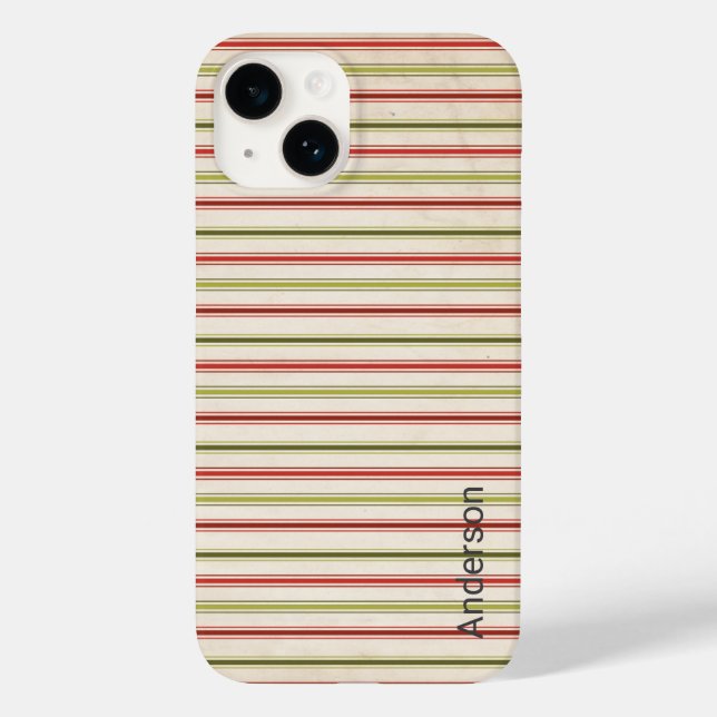 Modernes Eligant Retro Line Monogramm Case-Mate iPhone Hülle (Rückseite)