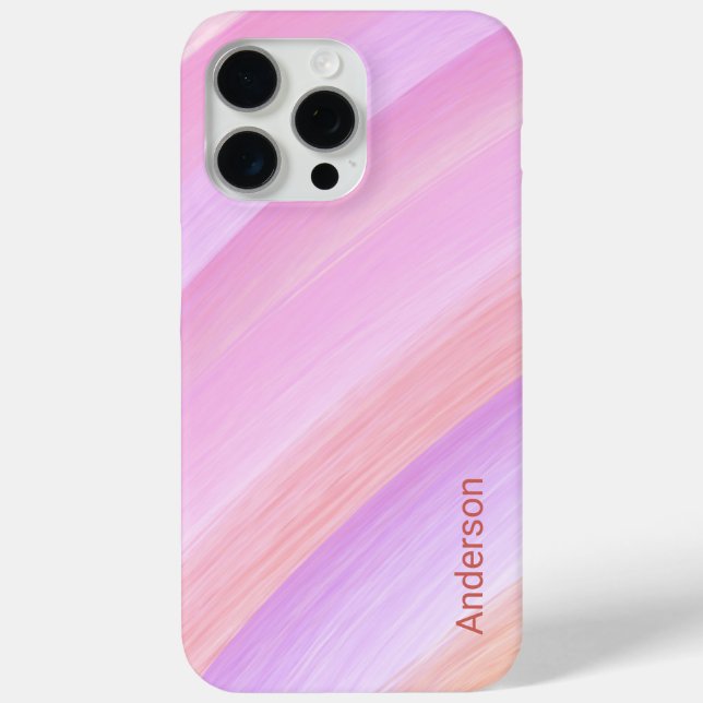 Modernes Eligant Retro Line Monogramm Case-Mate iPhone Hülle (Rückseite)