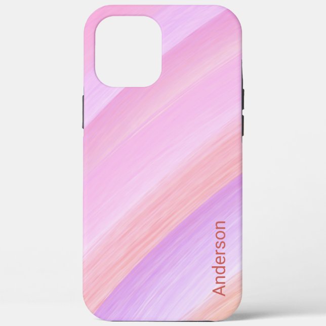 Modernes Eligant Retro Line Monogramm Case-Mate iPhone Hülle (Rückseite)