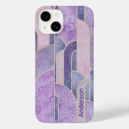 Modernes Eligant Retro Line Monogramm Case-Mate iPhone 14 Hülle