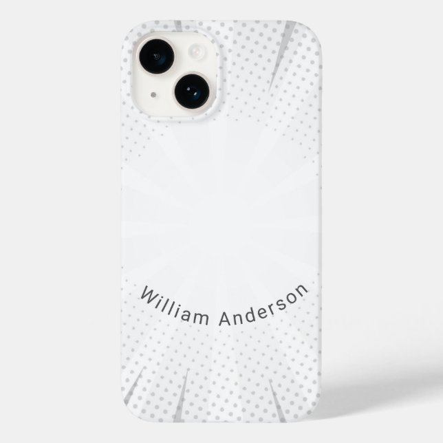 Modernes Eligant Retro Line Monogramm Case-Mate iPhone Hülle (Rückseite)