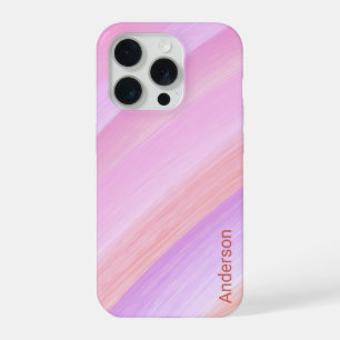 Modernes Eligant Retro Line Monogramm iPhone 15 Pro Hülle
